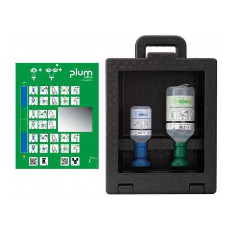 Zamykana stacja do płukania oczu PLUM iBOX 4921 - kwasy, zasady, ciała obce