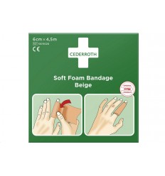Bandaż z pianki Cederroth Soft Foam Bandage Beige, 6 cmx450cm