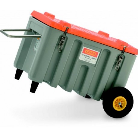 Wózek CEMbox 150 l, Offroad, szaro-pomarańczowy