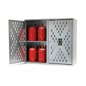 Szafa asecos na 20 butli gazowych po 11 kg lub 9 butli po 33 kg, drzwi 2-skrzydłowe, cynkowana