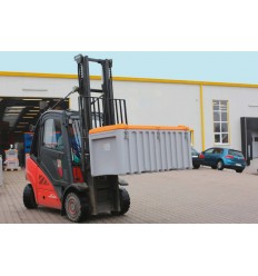 CEMbox 750 l z drzwiami bocznymi, szaro-pomarańczowy