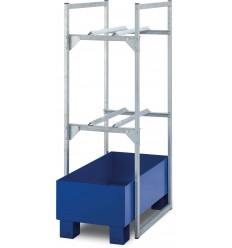 Regał na beczki typ 120 z wanną wychwytową