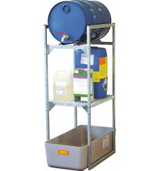 Regał na beczkę i pojemniki typ 120 z wanną wychwytową