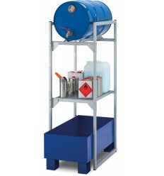 Regał na beczkę i pojemniki typ 120 z wanną wychwytową