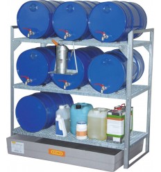 Regał na beczkę i mniejsze pojemniki typ 360 z wanną wychwytową