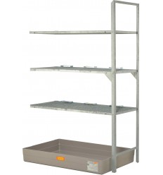 Regał na beczki i małe pojemniki typ 540 z wanną wychwytową