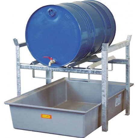 Regał na beczki typ 400 z podporą na 2 beczki po 60 l lub 1 beczkę po 200 l