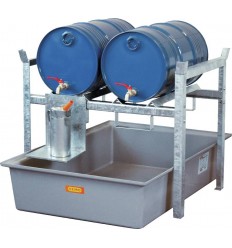 Regał na beczki typ 400 z podporą na 2 beczki po 60 l lub 1 beczkę po 200 l