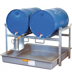 Regał na beczki typ 800 z podporami na 2 beczki 200 l