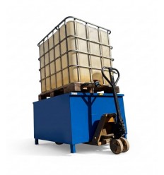 Wanna wychwytowa stalowa Economy pod 1 pojemnik IBC, lakierowana, 1000 l, 115 × 130 × 78 cm