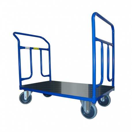 Dwuporęczowy wózek magazynowy, blacha (1000x600), 400 kg