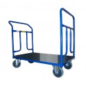 Dwuporęczowy wózek magazynowy, blacha (1000x600), 400 kg