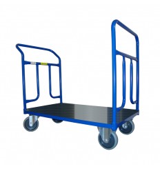 Dwuporęczowy wózek transportowy, blacha (1200x700), 300 kg