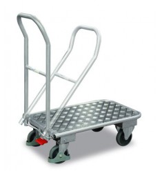 Aluminiowy wózek platformowy ze składanym uchwytem