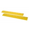 Ogranicznik prędkości z osłoną na kable, polietylenowy (HDPE), żółty