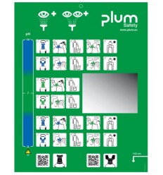 Zamykana stacja do płukania oczu PLUM iBOX 4921 - kwasy, zasady, ciała obce